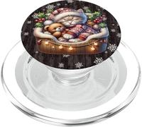 Christmas Cat Winter Snowflake Decor Cute Kitten For Xmas PopSockets PopGrip para MagSafe