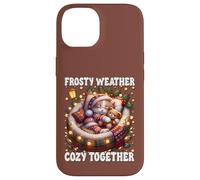 Christmas Cat with Lights For Kitten Mom Cute Winter Sayings Carcasa para iPhone 14