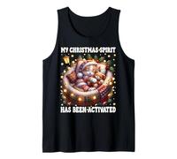 Christmas Cat with Lights For Kitten Mom & Winter Cute Xmas Camiseta sin Mangas