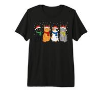 Christmas Cats Santa Cute Xmas Kittens Women Girls Kids Men Camiseta Premium