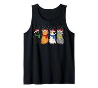 Christmas Cats Santa Cute Xmas Kittens Women Girls Kids Men Camiseta sin Mangas
