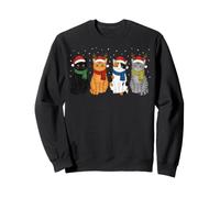 Christmas Cats Santa Cute Xmas Kittens Women Girls Kids Men Sudadera