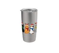 Christmas Cats Santa Cute Xmas Kittens Women Girls Kids Men Vaso térmico de acero inoxidable de doble pared