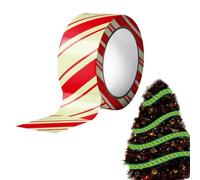 Christmas Caution Tape - 16.4ft Glow in the Dark Holiday Warning Tape for School Campground Pathways Stairs Garden | PVC Material with Festive Print, Safety Decoration for Yard Driveway Patio