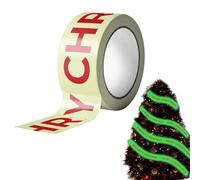 Christmas Caution Tape - Glow in the Dark, 16.4ft Glow in the Dark Christmas Warning Tape | PVC Fluorescent Holiday Warning Strip for Caution,School Campground Pathways Stair Garden Driveway Home