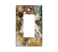 Christmas Cavalier King Charles Spaniel - Placa de pared decorativa para interruptor de luz, 1 banda, placa frontal eléctrica de copos de nieve de lujo para cocina, baño, decoración de cubierta de