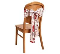 Christmas Chair Bows Sashes | Long Washable Flexible Chair Sashes | Red Bow
