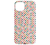 Christmas Checkered Joy Holiday Checkerboard Design Carcasa para iPhone 15 Plus