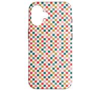 Christmas Checkered Joy Holiday Checkerboard Design Carcasa para iPhone 16