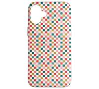 Christmas Checkered Joy Holiday Checkerboard Design Carcasa para iPhone 16 Plus
