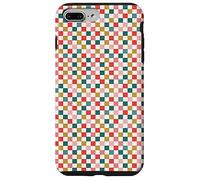 Christmas Checkered Joy Holiday Checkerboard Design Carcasa para iPhone 7 Plus/8 Plus