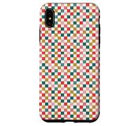 Christmas Checkered Joy Holiday Checkerboard Design Carcasa para iPhone XS MAX