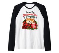 Christmas Cheer and Dog Hair Cozy Shiba Inu Cocoa Nights Camiseta Manga Raglan