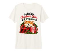 Christmas Cheer and Dog Hair Cozy Shiba Inu Cocoa Nights Camiseta Premium
