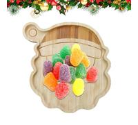 Christmas Cheese Board, Table Centerpiece, Christmas Santa Wood Serving Board For Charcutería, Kitchen Food Display Plate For Meats Cracker Bread Holiday Appetizers Fruits Seafood