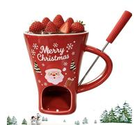 Christmas Chocolate Fondue Mug - Heat-Resistant Ceramic Butter Melted Pot