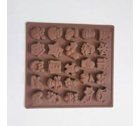 Christmas Chocolate Mould, 25-Cavity Xmas Silicone Mold Candy Mould Non-Stick Cake Baking Tool with Christmas Themed Shapes for Chocolate Cake DIY(2Pc