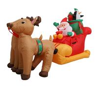 Christmas Claus on Sleigh,7.2Ft Inflatable Christmas Santa Claus,With Led Lights And Blower,Attracting Attention,For Outdoor Christmas Garden Lawn Party Decor, LJJY-KK