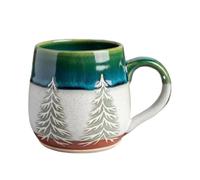 Christmas Coffee Cups - Tree Pattern Resin Mug For Hot And Cold Drinks, Festive Milk Drinkware Holiday Cup | For Women, Men, Kids, Mom, Friends, Kitchen, Farmhouse, Bar, Christmas Party Decor