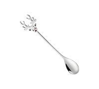 Christmas Coffee Spoons - Stainless Steel Cartoon Elk Antler Scoop | Reindeer Stirring Postre Spoon for Coffee Tea Ice Cream Cake Mixing Dining Home Office Restauran