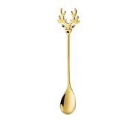 Christmas Coffee Spoons - Stainless Steel Cartoon Elk Antler Scoop | Reindeer Stirring Postre Spoon for Coffee Tea Ice Cream Cake Mixing Dining Home Office Restauran