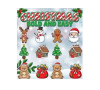 Christmas coloring book Bold and Easy for adults and kids to Relieve Stress with 61 Designs including : Santa Claus, Happy helpers, Reindeer, Snowmen and More