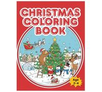 Christmas Coloring Book: Cute Christmas images for kids aged 2-4, 50 pages of fun