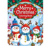 Christmas Coloring Book for Kids Ages 4-10: 50 Fun Holiday Designs with Santa, Reindeer, Gifts, and Winter Scenes, best gift for boys and girls this christmas season