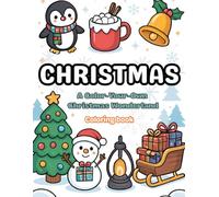 Christmas Coloring Book for Kids Ages 4-12: 50 Fun & Easy Holiday Designs | Santa, Reindeer, Snowmen, Cute Animals & More | Perfect Christmas Gift & Stocking Stuffer