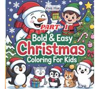 Christmas Coloring Book for Kids Ages 4-8 PART-1: estive Christmas Coloring Pages for Boys and Girls | Holiday Fun with Santa Claus, Elves, ... | Kids Christmas Activity Book by Viva Hue
