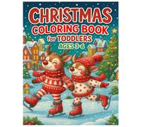 Christmas Coloring Book for Toddlers Ages 3-6: Simple and Adorable Christmas Illustrations Featuring Santa, Snowmen, Reindeer, Gifts, Trees, and Winter Fun.