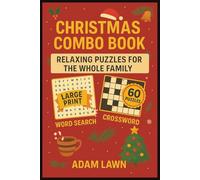 Christmas Combo Book: Relaxing Puzzles for the Whole Family, Large Print, 60 Puzzles, Word Search, Crossword