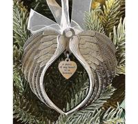 Christmas Commemorative Pendant "a Heart In Heaven" Angel Wings Shaped Pendant