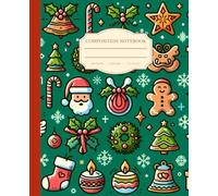Christmas Composition Notebook College Ruled: Merry Christmas! | Cute Christmas Icons | Christmas Gift | Aesthetic Journal For College, Students, School, Work, Office | 7.5" x 9.25”