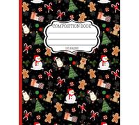 Christmas Composition Notebook - Cute Holiday Pattern with Gingerbread, Reindeer, and Snowmen | 120 College Ruled Pages | 7.5 x 9.25: Festive Holiday ... - Perfect for School or Cozy Winter Notes
