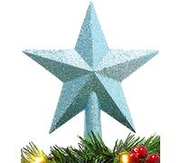Christmas Concepts® 20cm Glitter Tree Topper - Adorno para la Punta del árbol de Navidad (Azul Hielo)