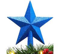 Christmas Concepts® 20cm Glitter Tree Topper - Adorno para la Punta del árbol de Navidad (Azul Real)