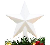 Christmas Concepts® 20cm Glitter Tree Topper - Adorno para la Punta del árbol de Navidad (Blanco)