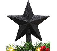 Christmas Concepts® 20cm Glitter Tree Topper - Adorno para la Punta del árbol de Navidad (Negro)