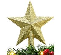 Christmas Concepts® 20cm Glitter Tree Topper - Adorno para la Punta del árbol de Navidad (Oro)