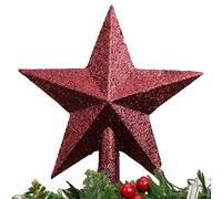 Christmas Concepts® 20cm Glitter Tree Topper - Adorno para la Punta del árbol de Navidad (Rojo Rioja)