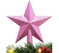 Christmas Concepts® 20cm Glitter Tree Topper - Adorno para la Punta del árbol de Navidad (Rosa bebé)