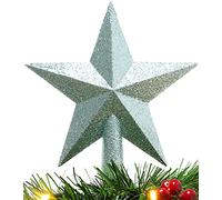 Christmas Concepts® 20cm Glitter Tree Topper - Adorno para la Punta del árbol de Navidad (Verde Menta)