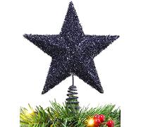 Christmas Concepts® Estrella de árbol Brillante de 28cm (11") - Lujosa decoración navideña (Azul Medianoche)