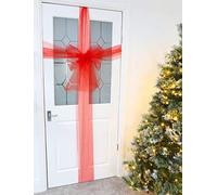 Christmas Concepts® Lazo de tela rojo de otoño para puerta - Crea tu propio lazo de tela