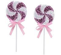 Christmas Concepts® Pack de 2 Piruletas de Lentejuelas Brillantes Gigantes de 36cm (14.2") Decoración navideña - Adornos para árboles de Navidad - 5 Colores Disponibles