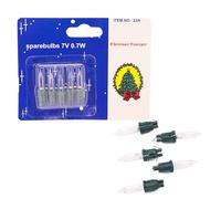 Christmas Concepts® - Pack de 5 Bombillas de Repuesto Transparentes con inserción a presión - 7 V, 0,7 W
