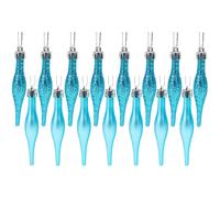 Christmas Concepts Pack of 15-8.5cm Droplet Baubles - Matte & Glitter Design - Christmas Ornaments (Turquoise)