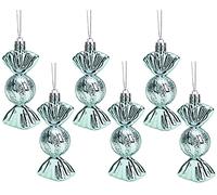 Christmas Concepts® Paquete de 6 Adornos con Forma Dulce de 90 mm (3.6") - Decoración Brillante y con Purpurina - Decoraciones para árboles de Navidad (Mint Green)