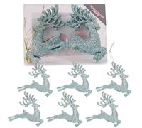 Christmas Concepts® - Paquete de 6 Bolas Brillantes de Reno de 100 mm (4") - Adornos para árbol de Navidad (Verde Menta)